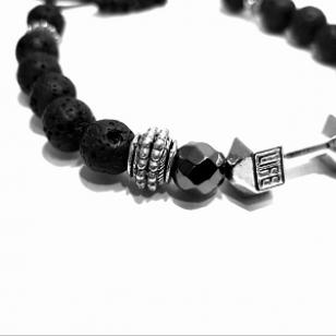 Armband Lava-stenen- Fitness 